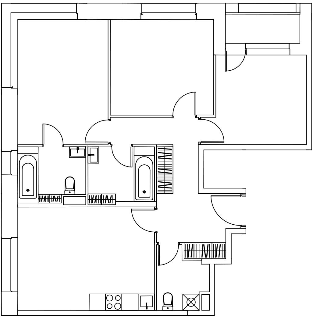 ЖК «ALIA (АЛИА)» в районе СЗАО от официального застройщика ASTERUS. Планировка 3к-квартиры | Naydikvartiru.ru